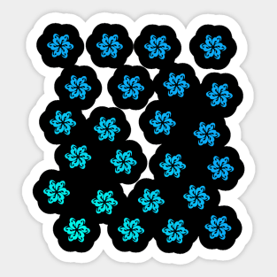 Blue Flowers pattern Sticker